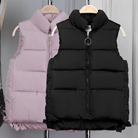 Mùa thu và mùa đông mới kích cỡ lớn áo vest nữ bằng vải cotton ngắn của Hàn Quốc bộ vest nữ