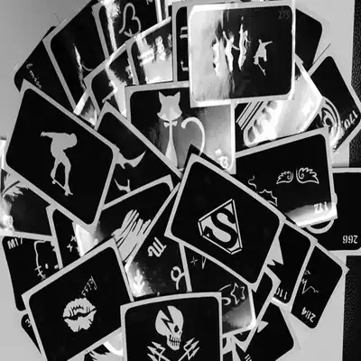 Hollow skin body painted tattoo template sticker hand painted template oil painting children template mold a variety of options