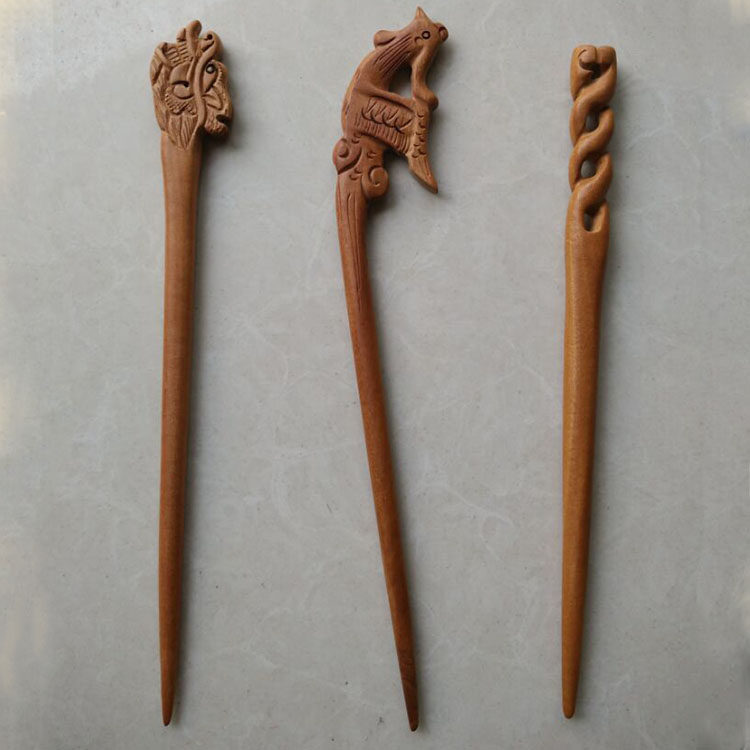 Hairpin hairpin Faucet hairpin Crested hairpin Taoist peach wood acacia knot hairpin Taoist hairpin Wudang hairpin Taoist supplies