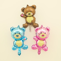 Mini new cartoon cute bear aluminum film Balloon Birthday Party wedding aluminum foil balloon decoration