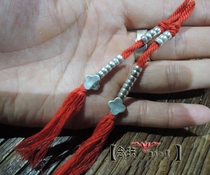 Sterling silver counter imitating old solid plum blossom Mark head Tibetan Buddha beads accessories bead counting card back Cloud