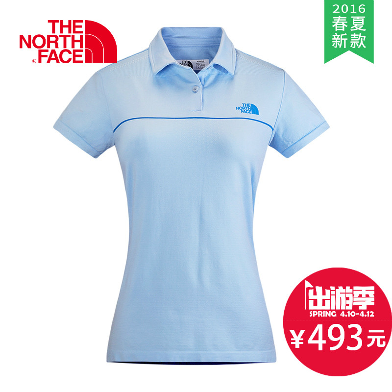 【2016春夏新款】THE NORTH FACE/北面 女款速干短袖Polo衫 CZR0