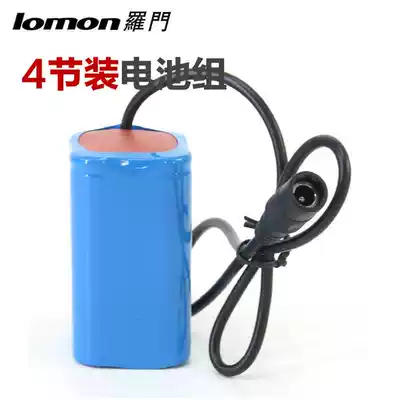 Luo Mon Lighting 18650 Large Capacity 4 Section Parallel Lithium Battery Pack 3 7v Bicycle Light Rechargeable Lithium Battery