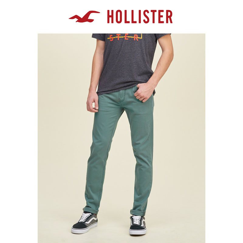 Hollister 修身窄脚休闲裤 带拉链门襟 男 115404