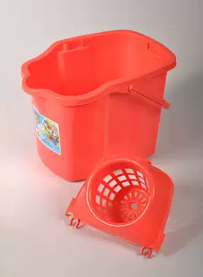 Mop bucket Hand pressure rotating household squeeze bucket Mop bucket Large roller floor mop bucket Plastic mop bucket Mop bucket