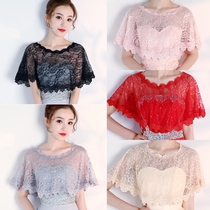 Bride wedding evening dress shawl gauze wedding toast service banquet arm female summer Joker lace thin size