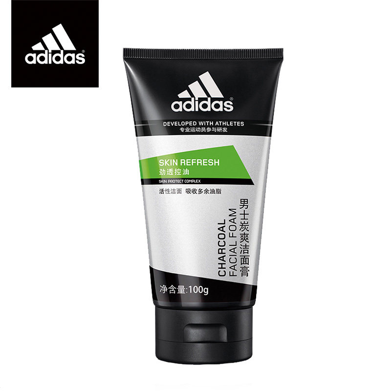 【天猫超市】 阿迪达斯男士控油洗面奶 炭爽洁面膏100g  去油脂