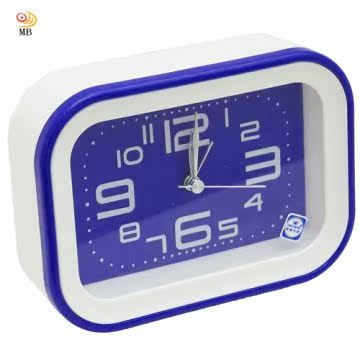 月阳长方型挂座2用纯色经典扫秒静音闹钟时钟座(台湾官网直邮进口