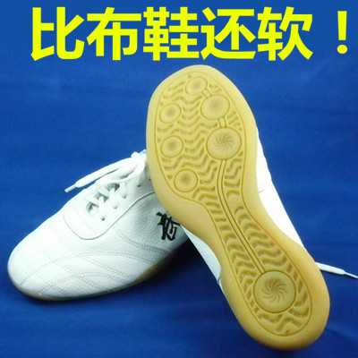 Martial arts shoes Tai Chi shoes tendon bottom soft bottom soft leather kung fu shoes leather Wing Chun men and women spring canvas