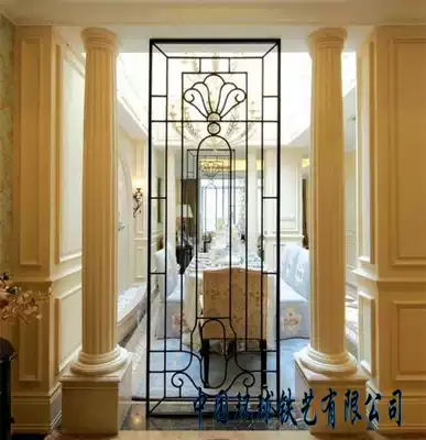 European-style wrought partition curved Mediterranean carved screen partition foyer shoe cabinet partition wall