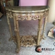 Cánh gà bằng gỗ hình bán nguyệt bàn gỗ gụ đồ nội thất hiên nhà hoa một số gỗ lê vàng châu Phi chạm khắc nửa mặt trăng nền tảng 0,8 m - Bàn / Bàn bàn ăn gỗ nguyên khối Bàn / Bàn