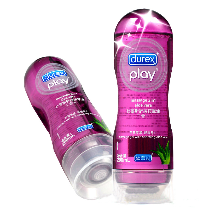 杜蕾斯 人体润滑剂/液 舒缓按摩油二合一 芦荟爽滑200ml
