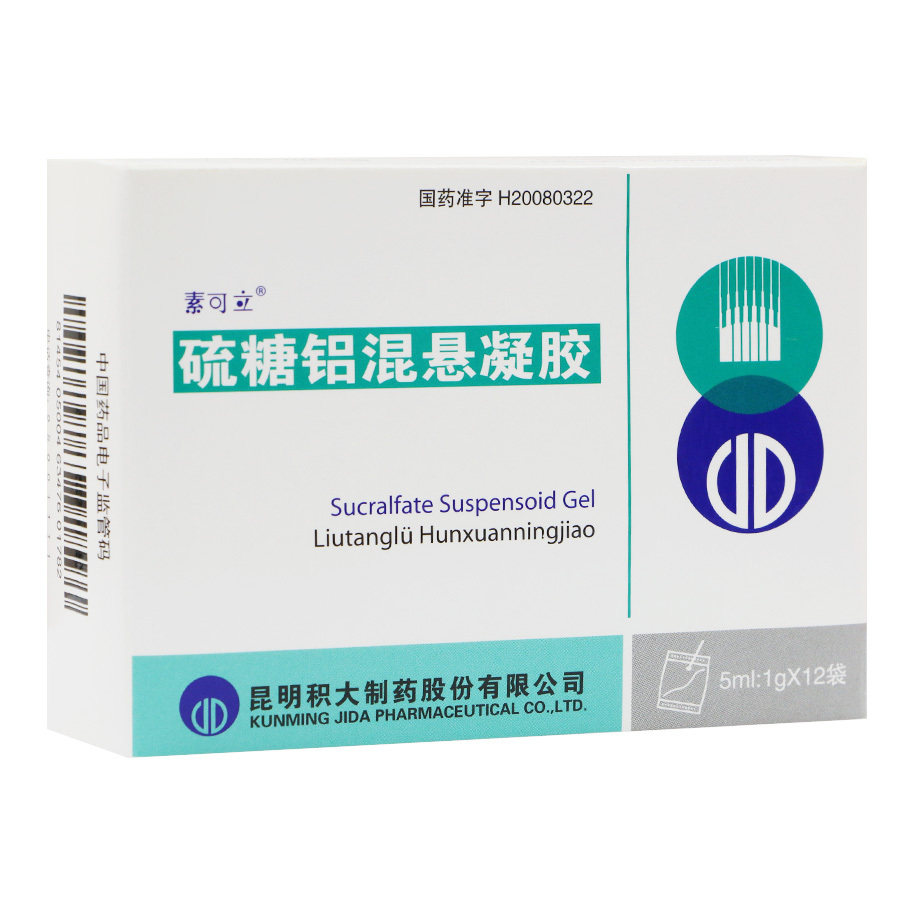 素可立 硫糖铝混悬凝胶 1g*12袋/盒