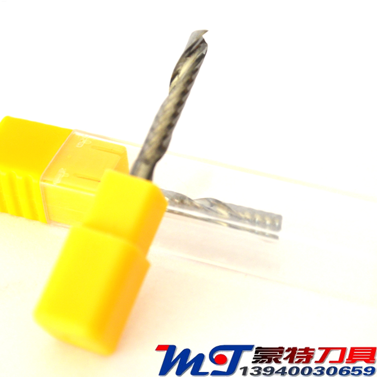 Germany imported 4MMAAA grade single-edged spiral milling cutter Acrylic cutting density board Furong board engraving sharp