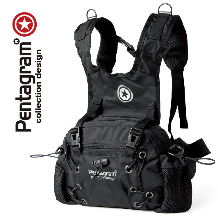 Preferential men and women Pentagram five-pointed star multifunctional belt bag leisure sports hiking bag cycling backpack