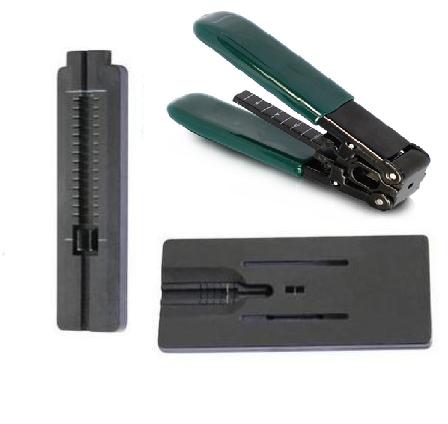 FTTH leather line optical cable stripper knife rail strip + fixed-length stripper set of leather cable cold pick up quick pick up tool