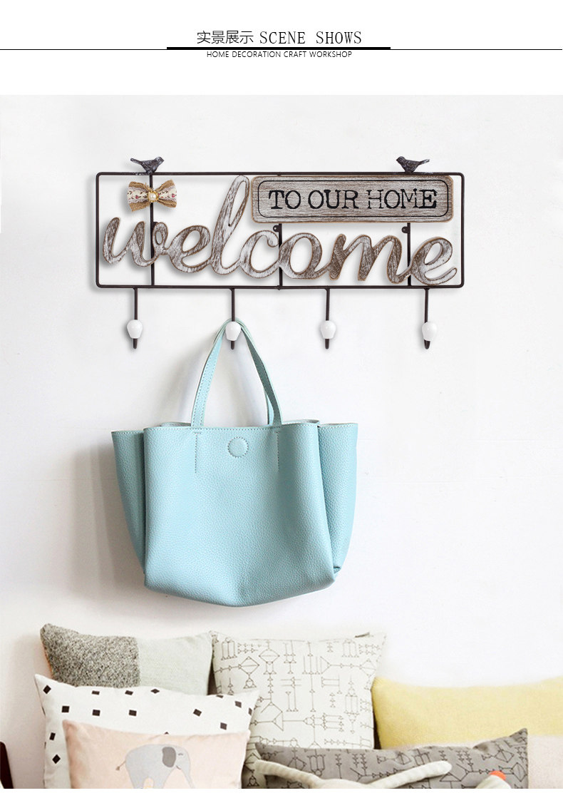 American creative hanging hook personalized wall coat hook wall decoration hook hook wall decoration hook super weight bearing