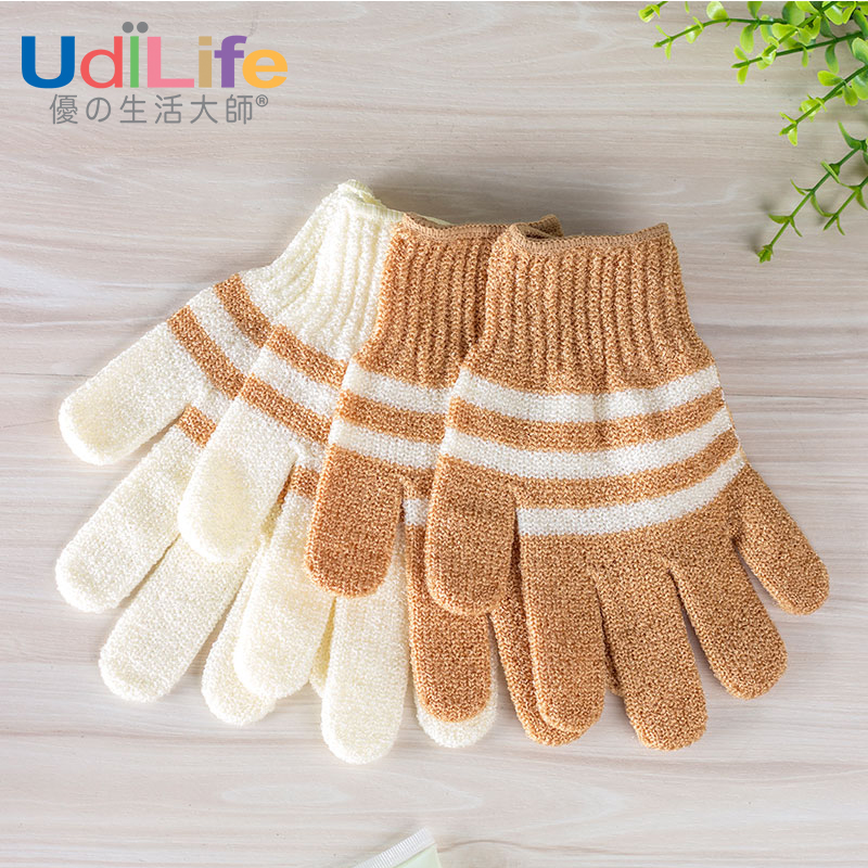udilife美容沐浴手套五指去角质沐浴搓澡巾浴刷洗澡搓背起泡手套
