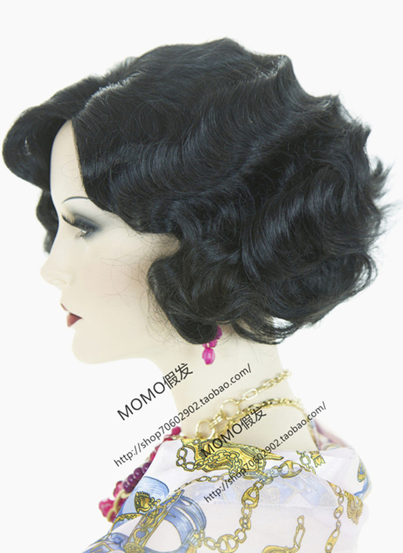 Hand-Waved Wavy Retro Short Hair, Short Wavy Wig, Cheongsam Wig, Monroe Wig