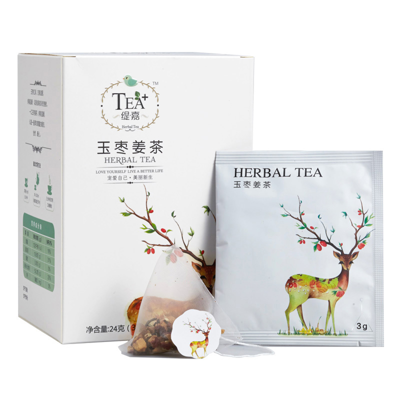 碧生源缇嘉花草茶玉枣姜茶8袋装（3g*8包） 金丝枣片