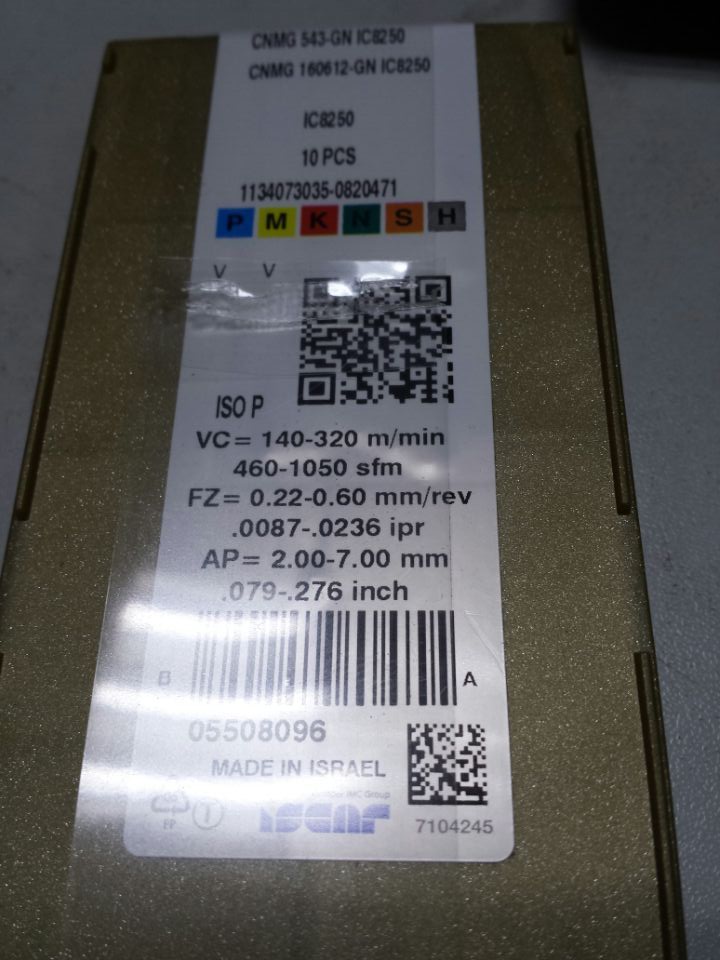 Original installed Isca numerical control blade CNMG 160612-GN IC8250