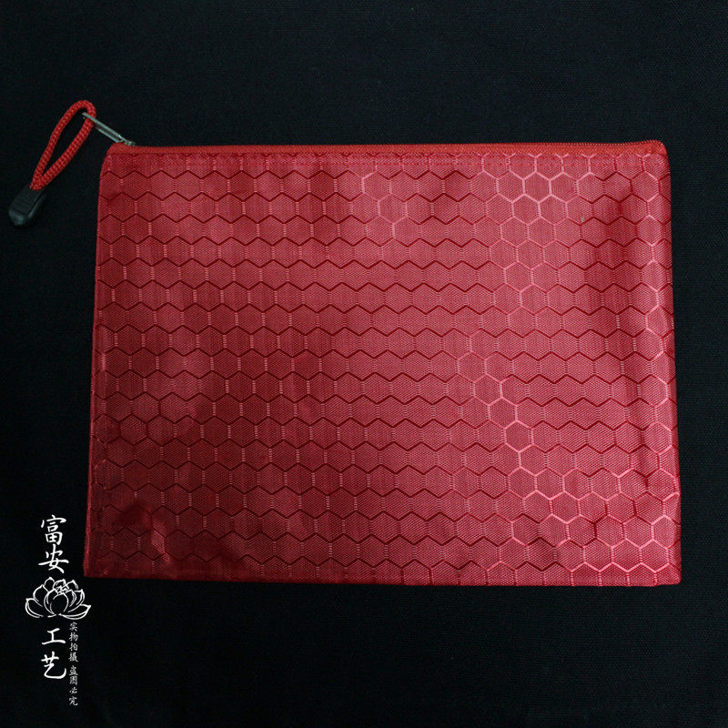 Fuan Buddha Buddha supplies Red Waterproof File Bag Multifunctional Without Digital Zipping Bag to collect