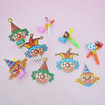 Clown smiley face blowing dragon birthday party blowing whistle boy girl birthday horn children creative cartoon