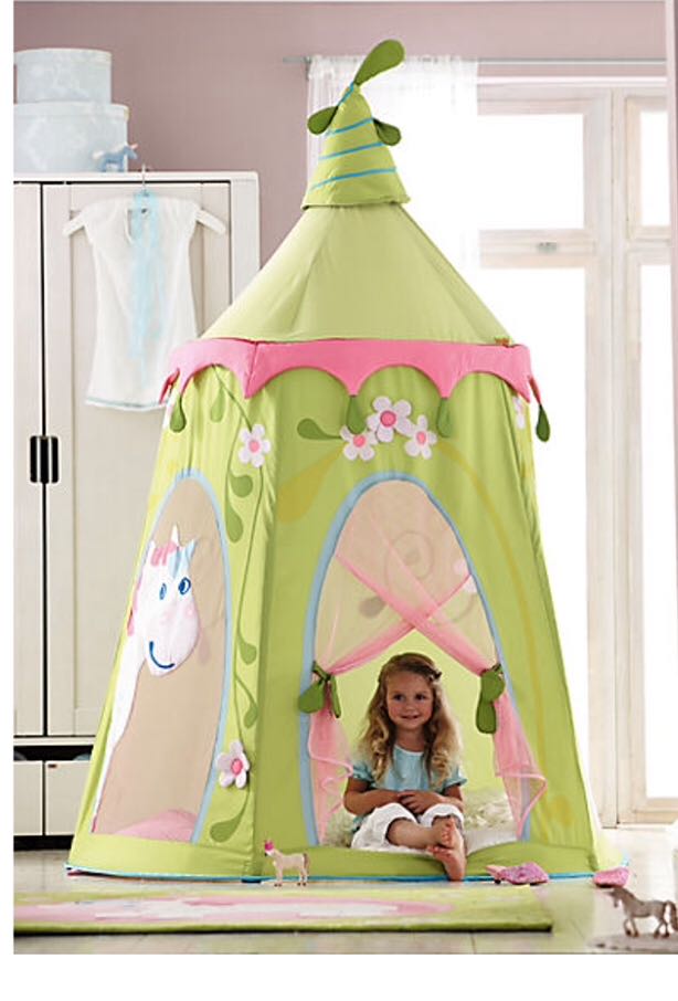 German HABA 301393 Children's Flower Small Horse Games Tent Garden Game House