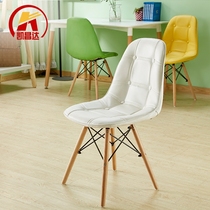 Leisure chair Creative fashion household modern simple desk chair Computer stool backrest chair Adult Nordic dining chair