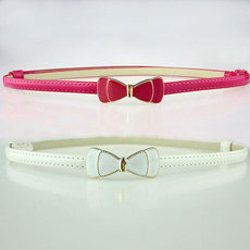 Пояс 儿童女童可调节蝴蝶结百搭公主腰带女士韩版糖果色淑女生皮带配饰 OTHER