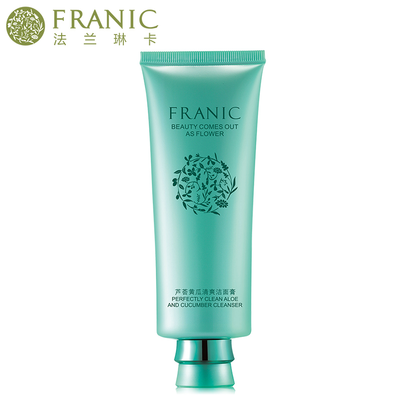 Franic/法兰琳卡芦荟黄瓜清爽洁面膏洗面奶补水保湿清洁控油100ml