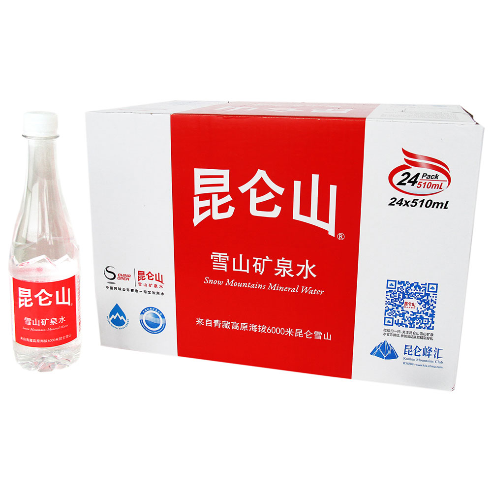 【天猫超市】昆仑山 雪山矿泉水 510ml*24/箱 送礼泡奶泡茶佳品