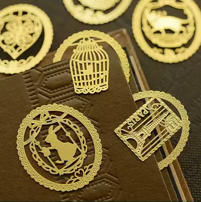 Beautiful hollow dream lace metal bookmark Creative exquisite mini hollow bookmark