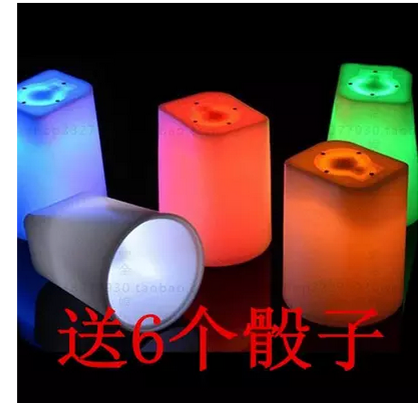 LED light-emitting dice cup Bar luminous dice cup electronic screen cup Dice cup KTV dice cup electronic color cup