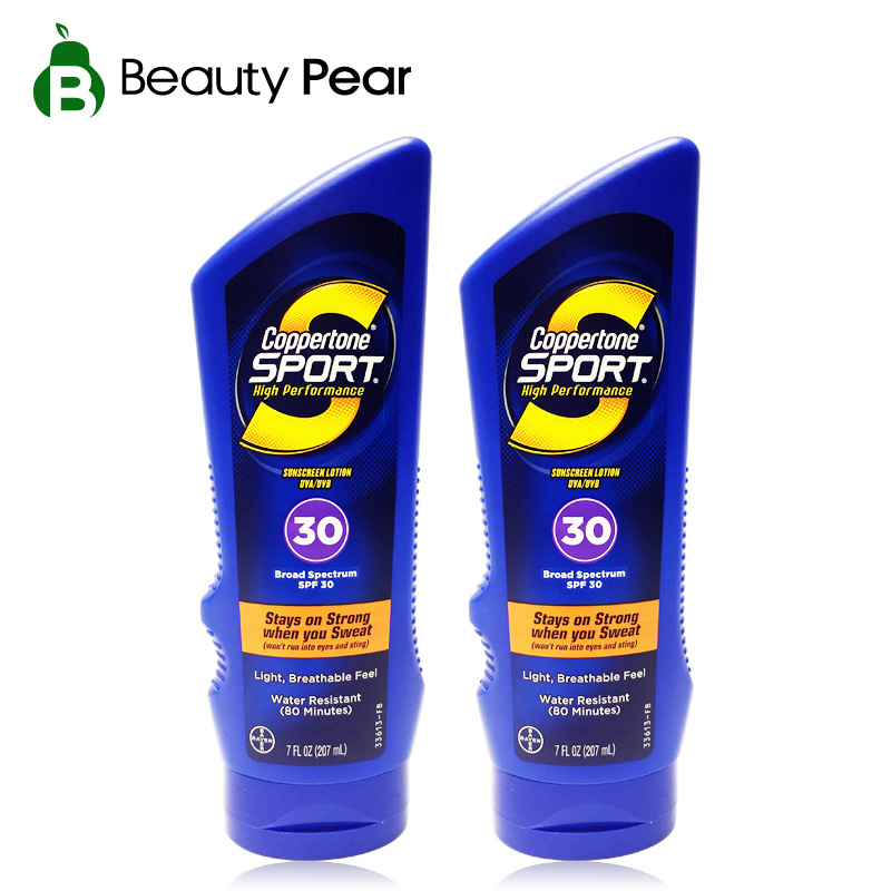 美国Coppertone水宝宝户外运动防晒霜SPF30 207ML*2 防水透气