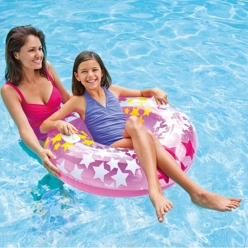 INTEX Надувной летний плавательный круг для взрослых, увеличенная толщина, 9 лет