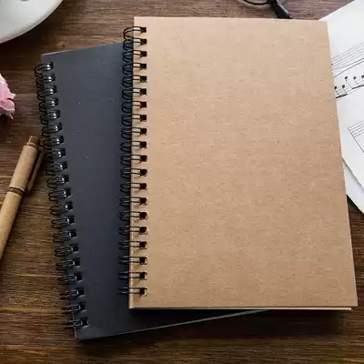 Creative retro diary Kraft paper coil hand account Loose-leaf notepad Sketchbook Blank sketchbook
