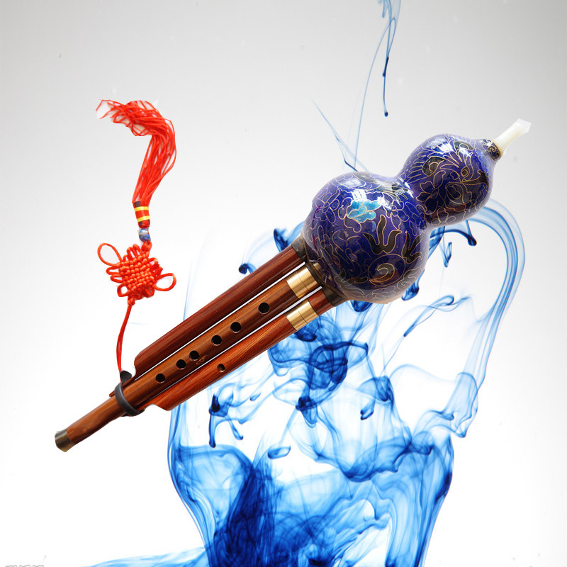 Hyatt Jingtai Blue Hulusi C cut to B tunic performance The red wooden pole is firm and durable 