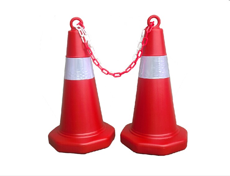 Plastic Road Cone Reflective Road Cone 50cm Lift Ring Ice Cream Silo Barrel Barricade Cone Cone Roadblock Traffic Facility