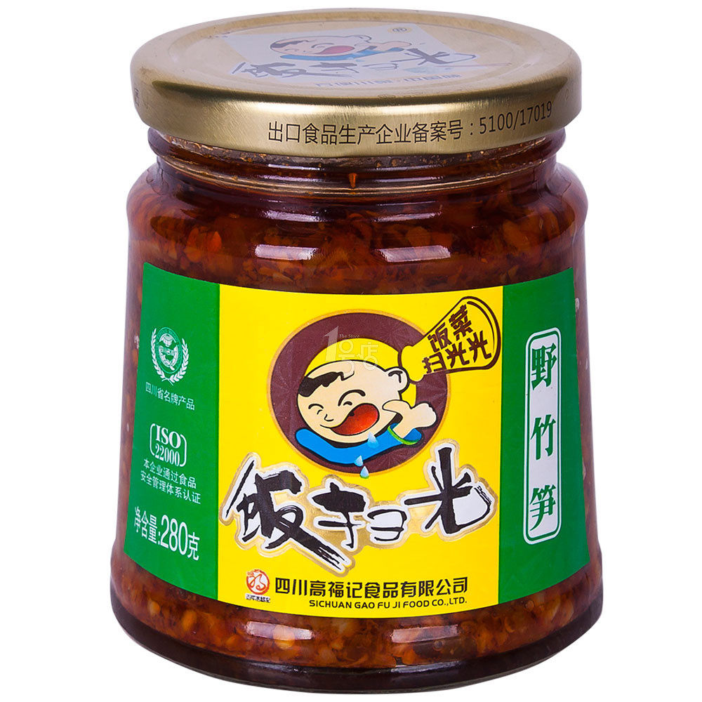 饭扫光开胃菜家常野竹笋280克/瓶