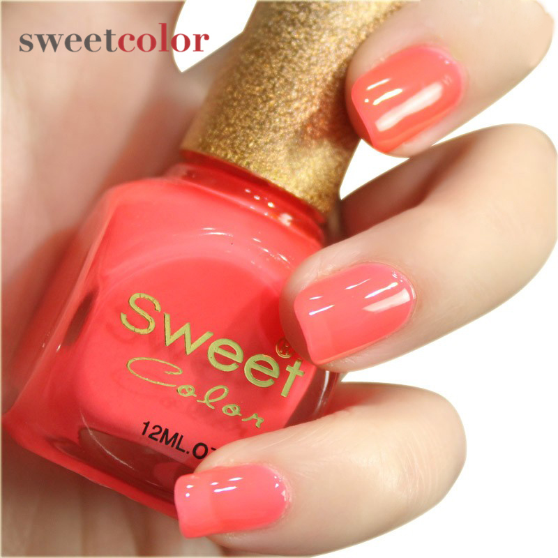 Sweet Color指甲油 荧光粉色显白漆光 环保无毒甜美樱桃12ML