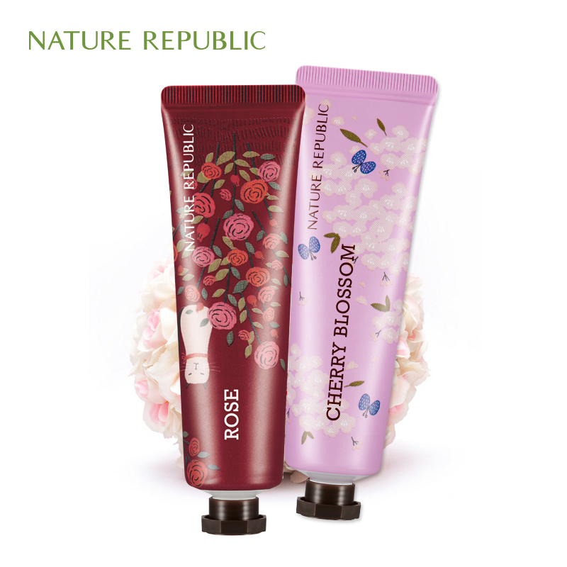 Nature Republic自然乐园樱花玫瑰护手霜滋润保湿补水套装2支装
