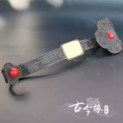 Antique copper Fushou Ruyi small ornaments Solid brass Fushou eight treasures Auspicious Ruyi ornaments Home craft gift ornaments