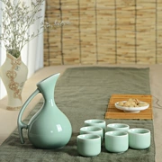 Celadon rượu vang bộ bình gốm decanter rượu vang trắng ly rượu sake rượu mạnh ly rượu vang vàng ly rượu vang nhỏ hầm rượu - Rượu vang