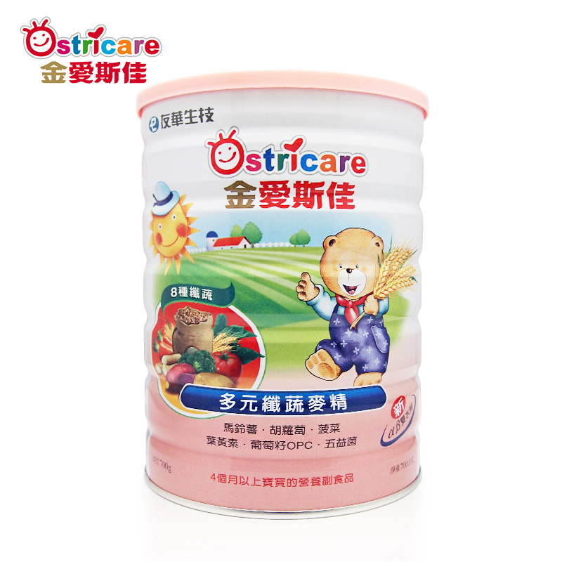 台湾友华生技金爱斯佳多元纤蔬麦精700g （四个月以上宝宝辅食)