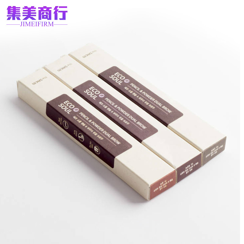 韩国正品the saem得鲜双头眉笔眉粉一字眉防水防汗不晕染