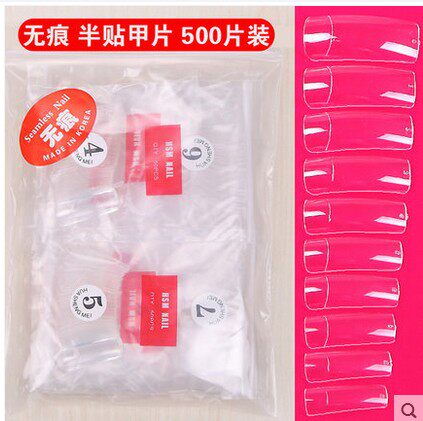 South Korea Imports No Marks full patch half patch long interface A sheet phototherapy crystal A extended nail special 500 Sheet Clothing