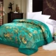 Hengyuanxiang Home Dệt Satin Jacquard Thêu Damask Chăn cưới Cover Dahong Longfeng Baizi Lễ hội đám cưới - Quilt Covers