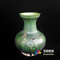 Antique porcelain home accessories ornaments handicraft tiger head Safe bottle Chinese antique exhibits customization