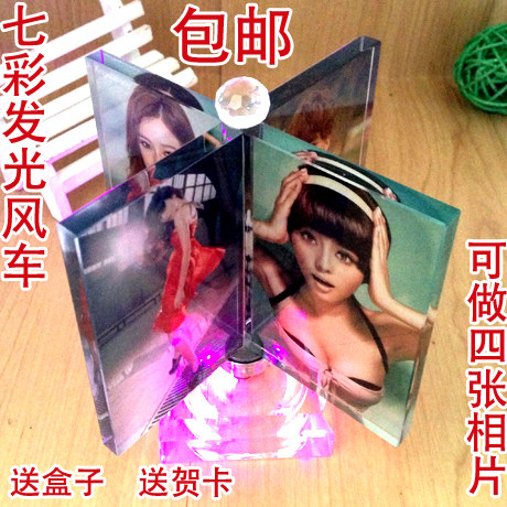 Crystal photo photo making windmill setting custom birthday holiday gift personality DIY custom